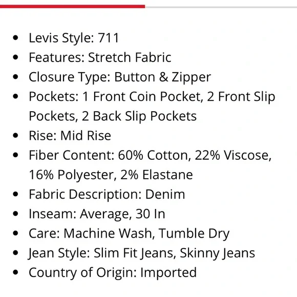 Levi's Black Skinny Jeans for Women - Picture 11 of 12